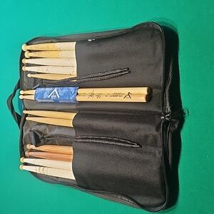 Drumsticks Set with Zudjian Black Carrying Case Used